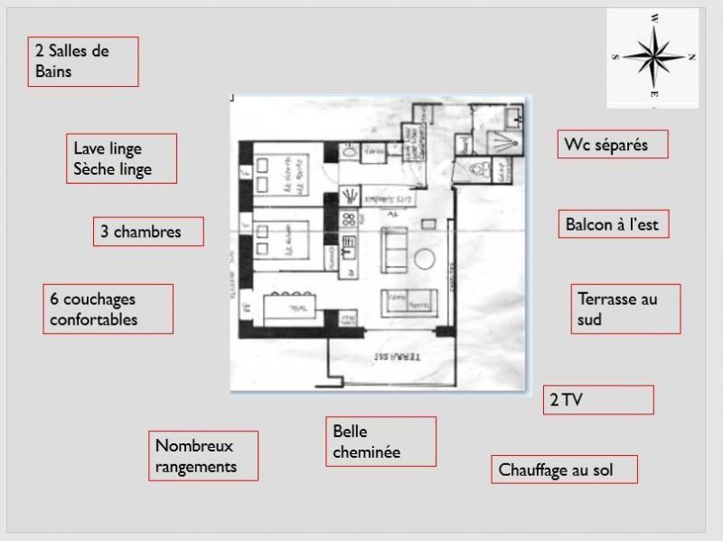 foto 26 Affitto tra privati Courchevel appartement Rodano Alpi Savoia Pianta casa vacanze