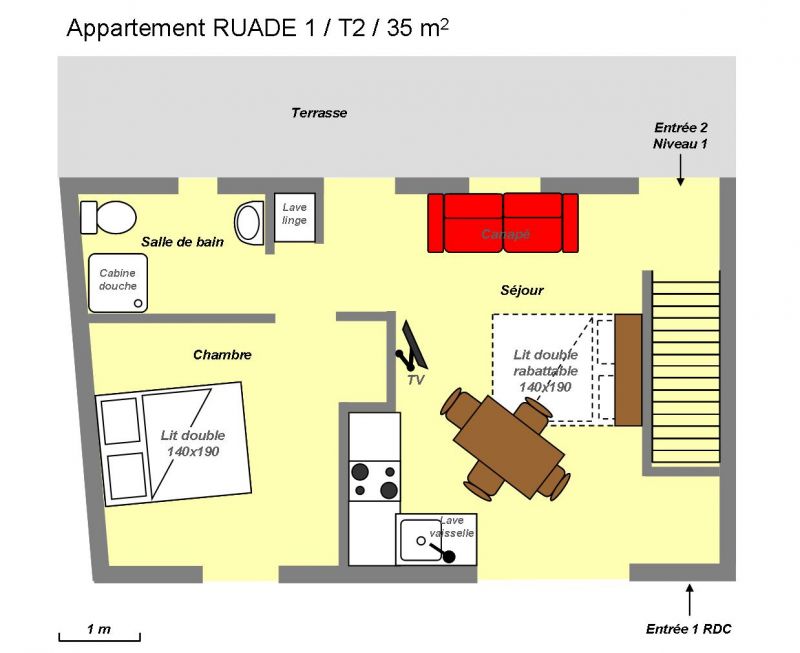 foto 11 Affitto tra privati Valloire appartement Rodano Alpi Savoia Pianta casa vacanze