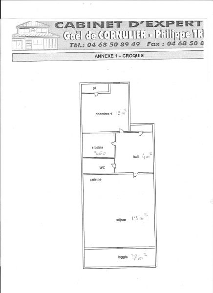 foto 14 Affitto tra privati Font Romeu appartement Linguadoca-Rossiglione Pirenei Orientali (Pyrnes-Orientales) Pianta casa vacanze