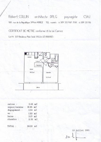 foto 15 Affitto tra privati Les Rousses appartement Franca-Contea Giura Pianta casa vacanze