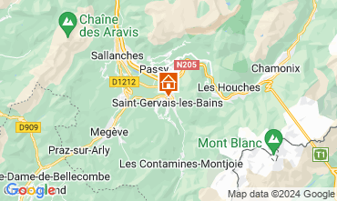 Mappa Saint Gervais Mont-Blanc Appartamento 59536