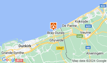Mappa Bray-Dunes Appartamento 125666