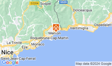 Mappa Menton (Mentone) Appartamento 101898