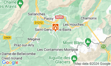 Mappa Saint Gervais Mont-Blanc Appartamento 58587