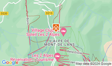 Mappa Les 2 Alpes Appartamento 93391