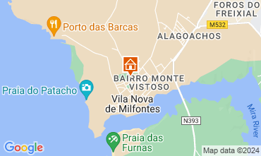 Mappa Vila nova de Milfontes Appartamento 123681