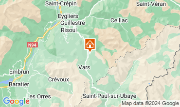 Mappa Vars Chalet 58226