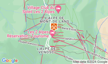 Mappa Les 2 Alpes Appartamento 48478