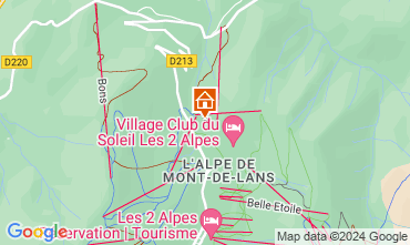 Mappa Les 2 Alpes Appartamento 120571