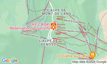 Mappa Les 2 Alpes Appartamento 126304