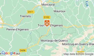 Mappa Tournon d'Agenais Agriturismo 12564