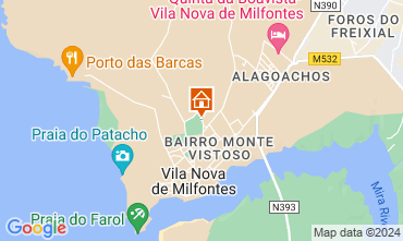 Mappa Vila nova de Milfontes Casa 126662