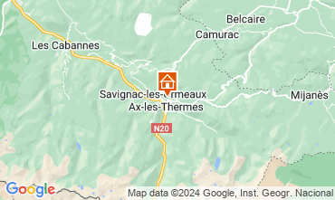 Mappa Ax Les Thermes Casa 65423