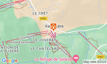 Mappa Val d'Isre Appartamento 72988