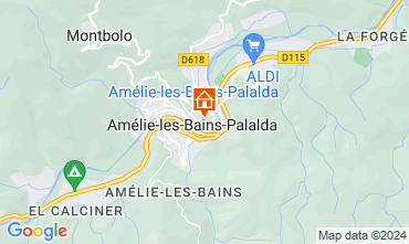 Mappa Amlie-Les-Bains Monolocale 127340