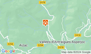 Mappa Antraigues sur Volane Casa 121595