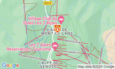 Mappa Les 2 Alpes Appartamento 121374