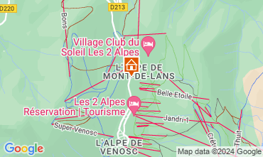 Mappa Les 2 Alpes Appartamento 50663