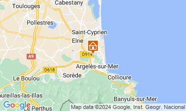 Mappa Argeles sur Mer Casa mobile 51098
